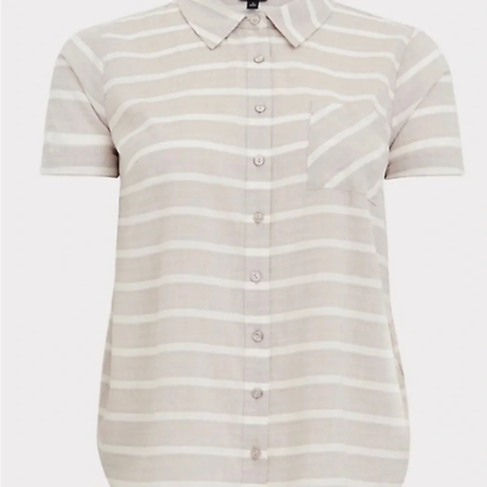 Torrid Textured Woven Button Front Top